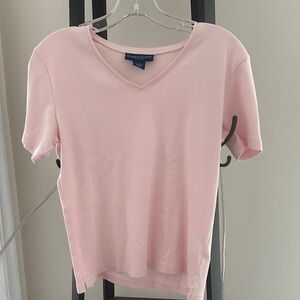 Karen Scott Light Pink Short Sleeve Tee